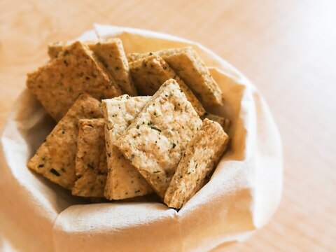 緑茶香る♪パリパリおからクッキー